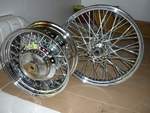 The chromed wheels